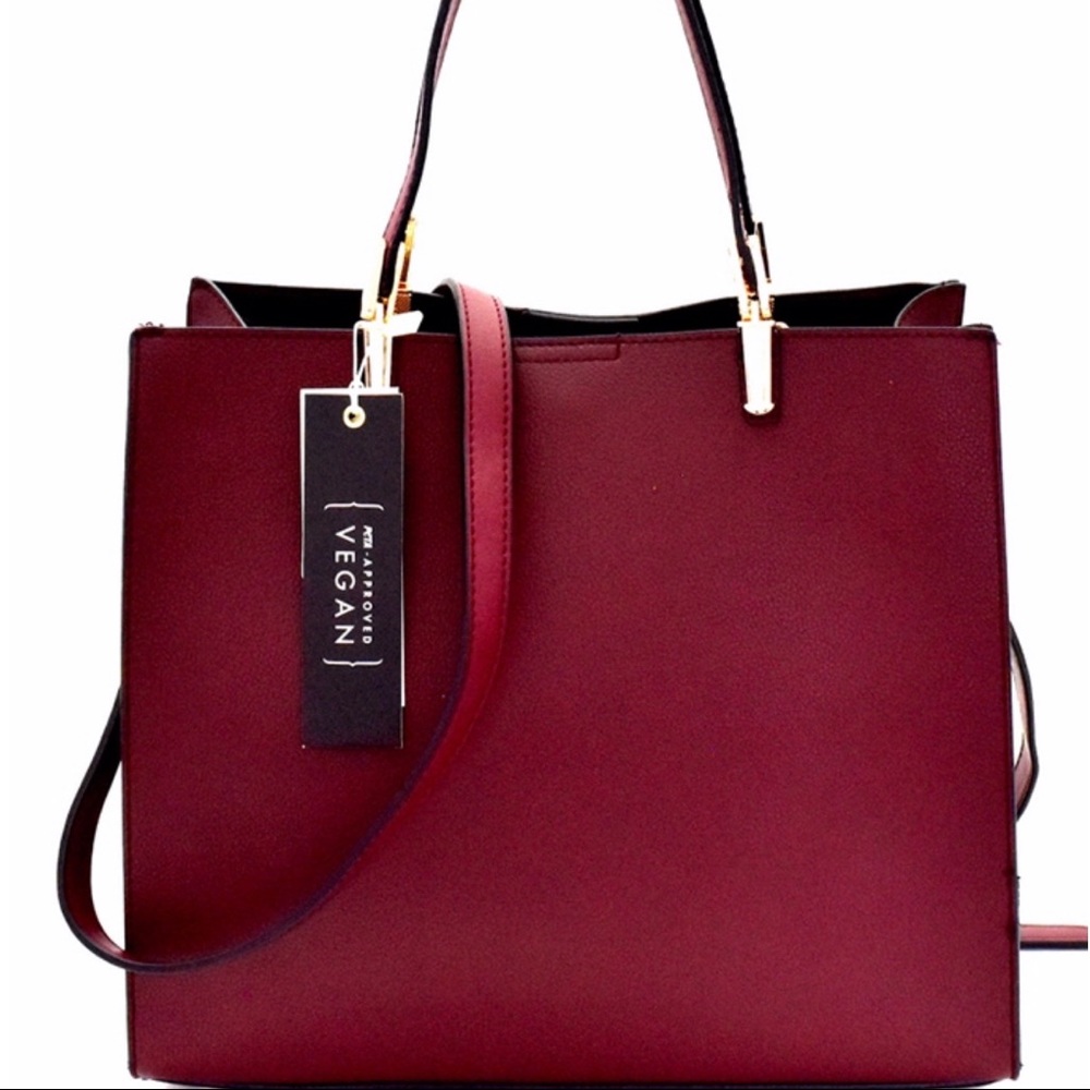 Multi-Compartment Structured 2-Way Tote - Picture 3 of 5